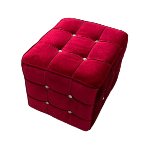 Samt Hocker mit Steinen 1