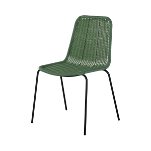 Rattan Stuhl grün 1