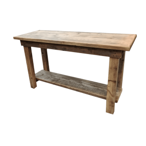Bauholzdesign Präsentationstisch 1