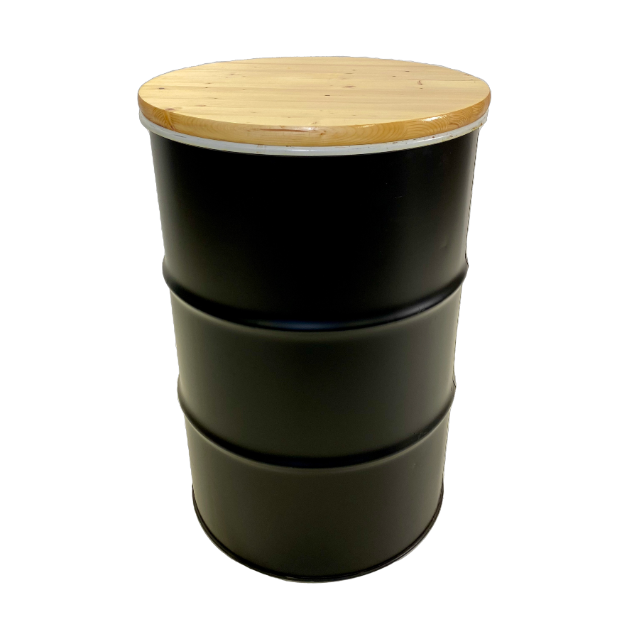 Ölfass schwarz matt